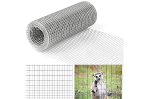 Tikplus Wire Mesh Metal, 3m x 200mm Fencing Wire for Rodent Proofing Galvanized, Blocks Rats, Mice, Mouse, Squirrel & Bird Access, for Filling In Gaps Around The Home & Garden