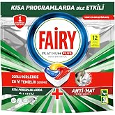 Fairy Original All-in-One Dishwasher Tablets, Lemon, 12 Capsules