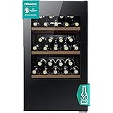 Hisense MWC4894GF - Cantina Vino 30 bottiglie, Monotemperatura, Vetri Anti UV, Ripiani in Legno, Display Touch, Illuminazione