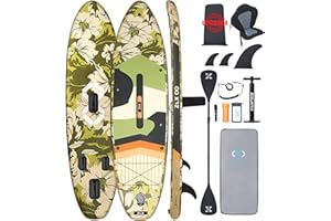 ZLX 350 CM Inflatable Stand Up Paddle Board Perfect for Planche de All Skill Levels, Adults & Youth Wide Stable Design, Non-Slip Deck Adjustable Paddle Safety Leash