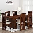 Mamta Decoration Sheesham Wood Dining Table Set with 6 Chair for Living Room (Teak Finish)