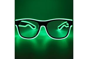 NIWWIN Occhiali LED, occhiali LED Cyberpunk, occhiali neon a filo flessibile, per discoteche, Natale, feste, regali, costumi Halloween, cosplay.