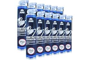 AABCOOLING AAB Contact Cleaner PRO 750ml - 12 Pièces - Agent Puissant De Nettoyage Des Contacts – Nettoyant Pneu, Repare Crevaison, Nettoyage Carburateur, Bombe Kontact, Bombe Nettoyage
