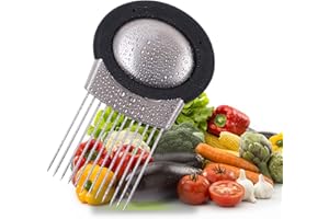 Domumkit Food Slice Assistant, Edelstahl Zwiebelschneider Halter, All-In-One Zwiebelhalter mit Geruchsentferner