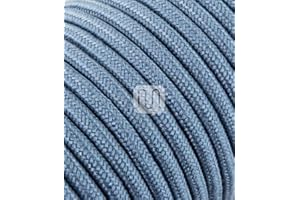 Merlotti 20372 Cavo Elettrico Rotondo H03VV-F 2x0.75, Canvas Azzurro, 3 m