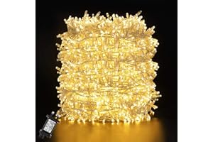 GlobaLink Christmas Lights Outdoor, 50m/164FT 2000LEDs Christmas Fairy String Lights Mains Powered with 8 Modes, IP44 Waterproof Cluster Lights for Xmas Tree Outside Gazebo Garden Decor - Warm White