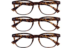 OPULIZE ORA Reading Glasses for Men Women - 3 Pack - Designer Style Rounded Frame - Scratch Resistant Lens - Spring Hinges - Brown Tortoiseshell - UVR +2.50