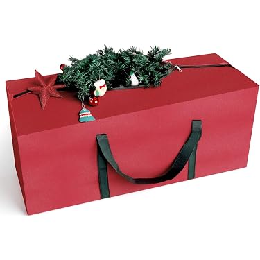 Sac De Rangement Pour Sapin De Noël 100x26x45 Cm - Tissu Oxford 600D Imperméable - Avec Poignées - 2