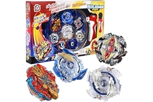 MIOTLSY Burst Starter Trottola(4 Pezzi), Trottole da Combattimento Set Gyro Toy con Arena Toy Miglior Regalo Creativo per Bambino, Multicolore