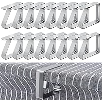 Clip Per Tovaglia 14 Pezzi - Bianche, Plastiche, 4.5 Cm, Per Interni Ed Esterni - Foto 4