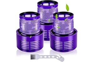 Rebirthcare 3 Pack V10 Filter for Dyson V10 Animal V10 Absolute V10 Total Clean V10 Cyclone SV12 Cordless Vacuum Filter Replacement Filters Parts Spares Washable, Replace Part # 969082-01 & 96908201