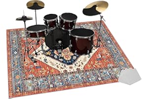 ZAJENKUB Alfombra Acusticas, Alfombrilla de Tambor, Alfombra para Batería Tambor, Alfombrilla de Protección del Suelo, Alfombras de Batería Acústico para Kits de Batería Electrónica Bombo Caja 140 x 120 cm