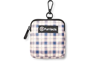 Purrfects Dog Treat Pouch (Checkered) With Clip - Pouch bag dog treat bag treat pouch for dog training treat pouch