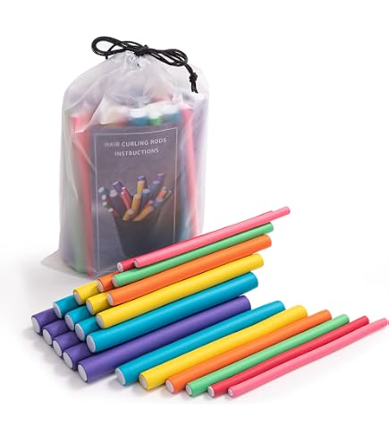 Bigoudis Plastique Adhérence 22, 30, 36 Mm – Lot De Développeurs Couleur Orange/jaune/rouge, Marque Niavida, Origine Allemagne