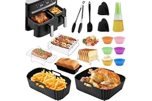 LAISLLA Akcesoria do frytkownicy na gorące powietrze Tefal Ey9018 Dual Easy Fry 8,3 l (5,2/3,1 l), akcesoria do frytkownicy na gorące powietrze, forma do pieczenia, ruszt do grilla, foremki do ciast do Tower