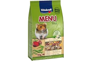 Vitakraft Menu Vital för hamster är kvalitetsfoder, med spannmål, frön, grönsaker och nötter till en hälsosam allroundmatning