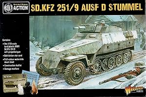 SdKfz 251/9 Ausf. D "Stummel" - 1:56 / 28mm Plastic Scale Model Halftrack For Bolt Action by Warlord Games - Highly Detailed World War 2 Miniatures for Table-top Wargaming