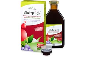 ‎HERBARIA Herbaria Blutquick 500 ml - Nahrungsergänzungsmittel mit Eisen & Vitaminen. Auch für die Schwangerschaft und während des Stillens – glutenfrei, alkoholfrei und vegan