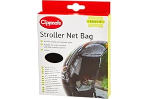 Clippasafe Pushchair Buggy Stroller Net Storage Bag - Black