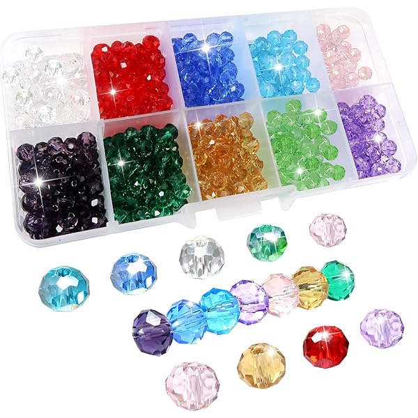 600 Perline Di Cristallo Sfaccettato - Kit Per Creare Bracciali, Collane E Gioielli Fai Da Te - Foto 7