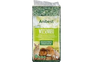 Anibest Foin des prés - Nourriture 100% Naturelle pour Lapins, Hamsters, cochons d'Inde Ainsi Que d'autres rongeurs et Petits Animaux - Fabriqué en Allemagne - 1 kg
