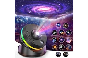 VANSMAGO Projecteur Ciel Etoile Galaxie, Planétarium Projecteur 13 en 1, Veilleuse Galaxy Projector avec Rotation à 360°, Projection Constellation HD 4K pour Chambre d'Enfants [Classe Énergétique C]
