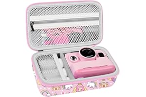 Leayjeen Kids Instant Print Camera Case Compatible with HiMont/Manttely/CAMCLID/GREENKINDER/Gofunly/Hangrui,Christmas Birthday Gift for Boys and Girls(Case Only) Pink Unicorn