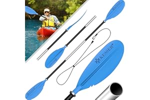 KESSER® Paleta Doble – 4 Piezas para Canoa Kayak Sup Stand-Up Paddling Board Pala de Remo, 228 cm de Aluminio, Muy Ligera para Bote Inflable, Remo, Kayak, Surf Board Bote