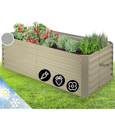Willood Hochbeet Aus Cortenstahl – 482x50x36 Cm, Wetterfest, Kein Streichen Nötig, Für Garten & Balkon