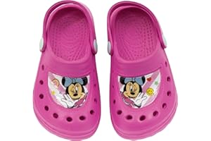 REQUETEGUAY Sabots Minnie Mouse pour plage ou piscine | Sabots Disney | Sabots Minnie Mouse Disney pour Filles
