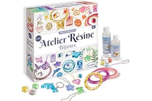 Sentosphère – L'Atelier de Résine - Kit de Loisir Créatif - Pour réaliser ses créations en résine de bijoux - Cadeau fille 10 ans - Pour enfants dès 10 ans - Fabriqué en France - 837