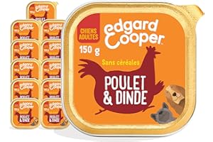 Edgard & Cooper Pasztet dla psów, (Kurczak i Indyk, 150g x 11), Bez Zbóż, Świeże Mięso i Wysokiej Jakości Białka, Prawdziwe składniki dla psów, Hipoalergiczny, Bez dodatku cukru