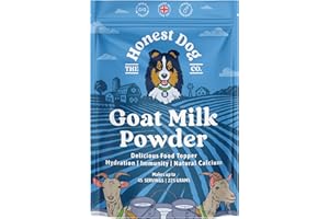THE HONEST DOG CO Honest Dog Co. Goat Milk Powder for Dogs | Packed with Protein, Calcium & Vitamins for Immunity, Recovery & Growth | Premium Supplement for Puppies & Adult Dogs | Made in UK | 225g up to 45 servings