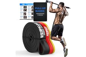 IRON CORE FITNESS Pull Up Resistance Bands – Premium Pull-Up Assistance Bands for Strength Training, Mobility, Rehab & Stretching – Workout Bands for Home & Gym - Ebooks and Workout Chart Included