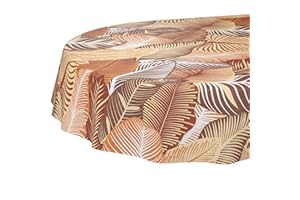 ANRO Obrus ceratowy, zmywalny, motyw lnu, odporny na działanie wody, owalny, 200 x 140 cm, krawędź cięcia, kwiatowe liście, altana, czerwony