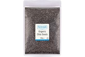 Fenbrook Organic Chia Seeds 100g | Keto Diet Friendly, Vegan, Good Source of Fiber