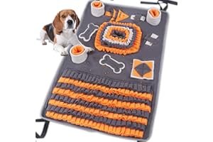 IEUUMLER Mata do kopania psa, antypoślizgowa, zmywalna, matowa, inteligentna, odstraszająca mata dla psa, stres i zwalnianie nudy FC009 (pomarańczowa i szara)