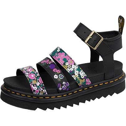 Dr. Martens Blaire Sandali Zeppa Neri – Donna Taglia 8 (US) – Pelle E Sintetico