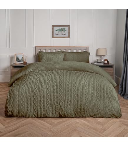 Lizzie Jacobs Knuffelzachte fleece luxe dekbedovertreksets, superzachte warme behaaglijke sherpa fleece dekbedovertreksets voor de winter, omkeerbare beddengoed sets, eenpersoons, wit