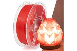 IEMAI Transparent Clear PLA Filament 1.75mm, High Light Transmittance Clear Red 3D Printer Filament, 1kg(2.2lbs) Spool