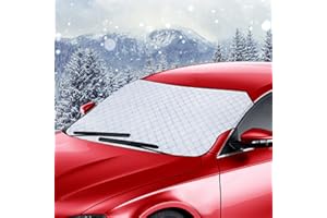 BENUAN Car Windshield Cover Winter, Car Windscreen Cover for Snow Ice Frost Sun UV Dust Protection, Front Window Screen Sunshade Covers Protect in All Weather Fit Most Cars SUV (140x 90cm)