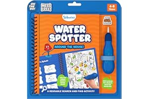 Skillmatics Reusable Search & Find Book - Water Spotter, Mess-Free Christmas Stocking Stuffers, Fun Learning Activity, Travel Toy, Gifts for Boys & Girls Ages 4, 5, 6, 7, 8