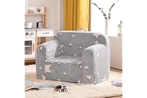 ‎YOTATING YOTATING Kids Sofa Toddler Chair, Chirldren Couch with Side Pockets with Removable and Washable Cover Carrying Handle Toddler Armrest Chair Kids Read Sofa for Girl or Boy