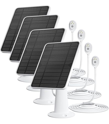 Pannello solare da 10 W compatibile con proiettore per Arlo Ultra/Ultra 2/per Arlo Pro 5S/4/3 per telecamera di sicurezza, impermeabile IP65 con cavo da 3 m (bianco