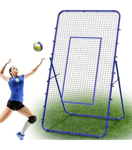 Volleybal Rebounder Net, 1,2M x 2,2M Voetbal-rebounder met doel, trainingsapparaat met verstelbare hoek & trainingsdoel voor lacrosse, honkbal, sportoefeningen voor in de tuin, binnen en buiten, zwart Volleybal Rebounder Net, 1,2M x 2,2M Voetbal-rebounder met doel, trainingsapparaat met verstelbare hoek & trainingsdoel voor lacrosse, honkbal, sportoefeningen voor in de tuin, binnen en buiten, zwart