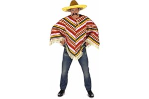DEGUISE TOI Mexikanischer Poncho für Erwachsene bunt - Bunt