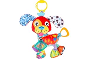 Playgro Activity Friend Penny Puppy, Jouet d’évéil bébé 0+ Mois, Jouet Multi-sensoriel pour Nourrissons, Clip pour Berceau et Poussette