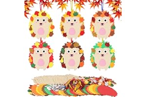 MONCAP 24pz Hedgehog Craft Kit Autunno Craft Kids Set Lavoretti Creativi per Bambini Kit Artigianato del Riccio per Bambini Fai Da Te Porcospino in Schiuma-per Creativi DIY Bambini Autunnale Crafts