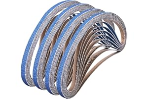 Shineboc Sanding Belt 9 x 533 mm, 30PCS Sander Belts 40 Grit for Polishing Metal, Wood
