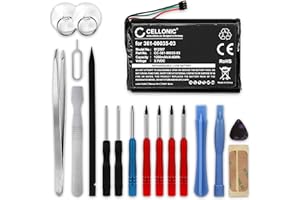 CELLONIC, Batería para GPS Compatible con Garmin Edge 810, Edge Touring Plus, nüvi 2495LMT (1200mAh, 3.7V) + Juego de Herramientas Batería de Repuesto 361-00035-03